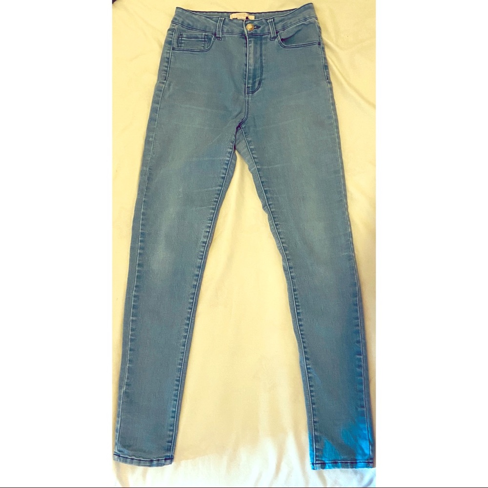 High-rise skinny jeans